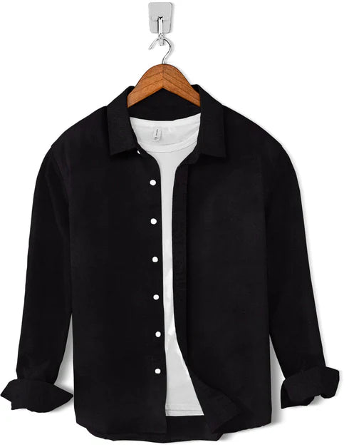 Chambray Cotton-Solid Black